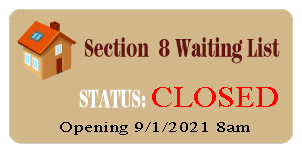 Section 8 Waiting List Status: Closed